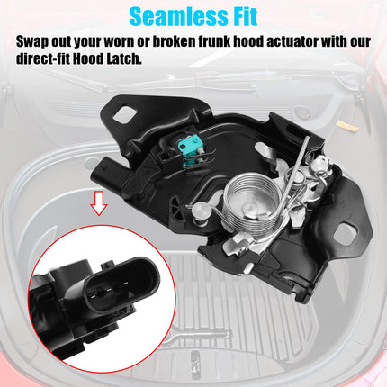 For Tesla Front Hood Latch Lock for Model 3 2021-2023/Model Y 2020-2024, 1500397-00-E 150039700E, Front Hood Frunk Lock Latch Actuator Replacement for Tesla 3/Y Accessories| Jaronx