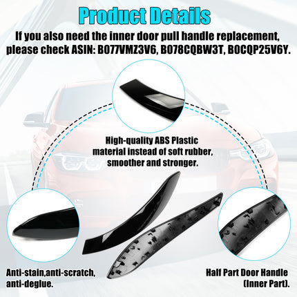 For BMW F30/F31/F36 4PCS Door Handle Cover 2013-18 Gloss Black| Jaronx