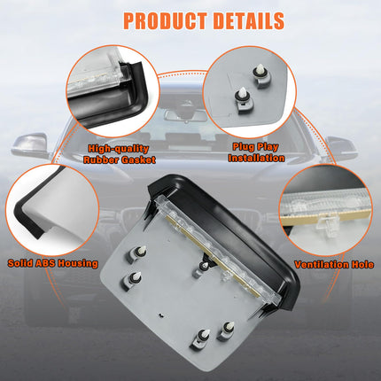 For BMW 3 Series F30 2013-2018 LED Third Brake Light 328i 330i 335i,63257259855 Rear 3rd High Mounted Brake Stop Lamp for BMW 3 Series F30 Sedan/M3 F80 (Grey)| Jaronx