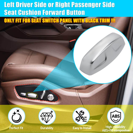 For Porsche Seat Adjustment Button Cover for Cayenne/Macan EV/Panamera/Taycan/911 (2019-2025),Driver/Passenger Seat Cushion Forward Memory Adjuster Switch Button Cover Replacement| Jaronx