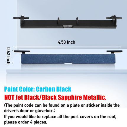 For BMW Roof Rack Port Cover for 5 Series G30/G31, 6'G32,7'G12 (Carbon Black), Painted Roof Rail Molding Trim Port Cap for BMW 530 540 640 740, Replace 51137443691, 51137443692| Jaronx