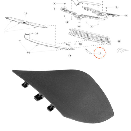 Tesla Model S/X 2016-2021 Front Bumper Trailer Hook Cover (Black) | Jaronx