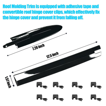 Black Sapphire BMW Roof Hinge Cover 4-Piece Set | E93/F33/F83 2006-2019