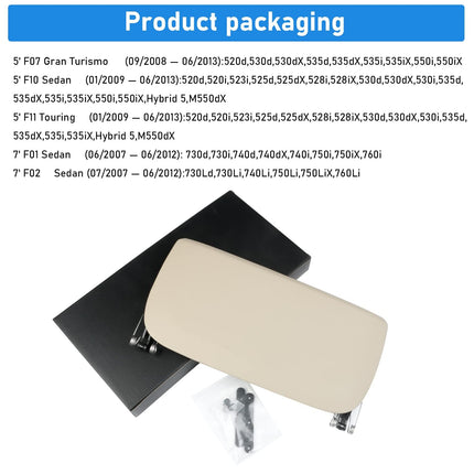 For BMW Seat Back Pocket Cover, Genuine Leather Backrest Back Seat Pocket Panel Cover Replacement Compatible with BMW 5 Series F10 F11 F07, 7 Series F01 F02(Off-White)| Jaronx