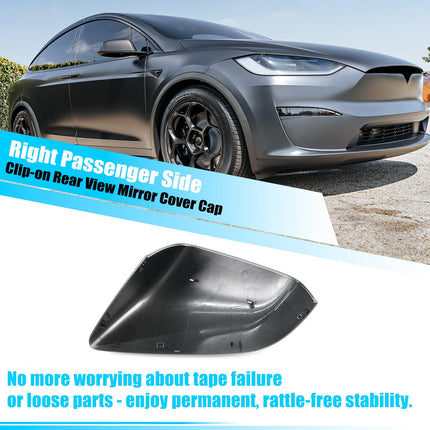 For Tesla Model X Mirror Cover Replacement 2016-2025, Right Passenger Side Clip-on Rear View Mirror Cover Cap for Tesla Model X Accessories 1054431-00-D (Midnight Silver)| Jaronx