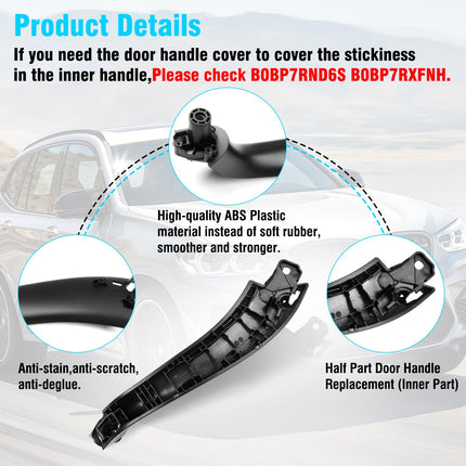 For BMW X3/X4 Door Handle Right 2017-24 | Black 51427473190| Jaronx