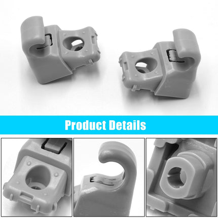 For Tesla Model 3 Sun Visor Clips 2017-23 Grey – 2PCS Snap-In Hook Retainer| Jaronx