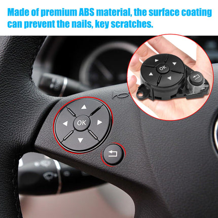 Mercedes Benz Steering Wheel Button Cover for C Class W204 (2007-2010),Black | Jaronx