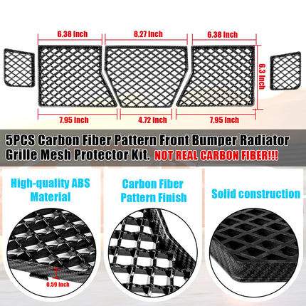 For BMW M2 G87 Front Bumper Lower Grille Mesh Guard 2023 2024 2025, 5 PCS Carbon Fiber Pattern Center Lower Bumper Mesh Grille Kit  | Jaronx