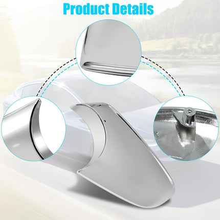 For Tesla Model X Side Mirror Bottom Cover 2016-2025, Right Passenger Side Chrome Rearview Mirror Lower Base Covers Replacement for Tesla Model X Accessories 2177.3006 | Jaronx