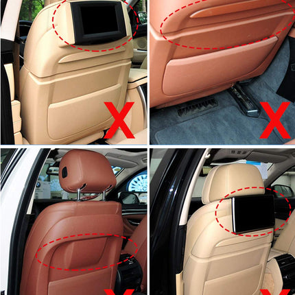 For BMW Seat Back Pocket Cover, Genuine Leather Back Seat Pocket Panel Covers Backrest Replacement Compatible with BMW 5 Series F10 F11 F07, 7 Series F01 F02 (Black)| Jaronx