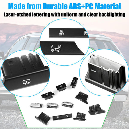 For BMW Climate AC Buttons X3 F25 2014-2016/X4 F26 2014-2017 11PCS,A/C Climate Control Air Conditioning Panel Switch Buttons Replacement Compatible with BMW X3 F25/X4 F26 fit for 64116825513| Jaronx