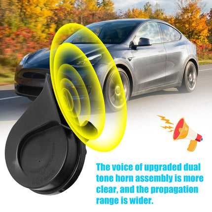 For Tesla Model Y Horn Assembly with Bracket 2020-2024 | 1507242-00-B Dual Tone Snail for Tesla Model Y Accessories, Horn High Low Tone Horn Replacement| Jaronx