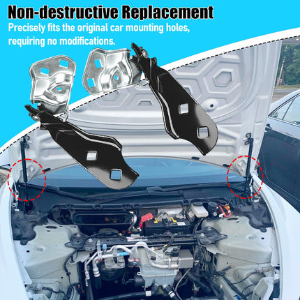 For Tesla Model 3 Hood Hinges 2017-2023 Driver Passenger Side 2PCS,Left Driver Right Passenger Side Engine Hood Bonnet Hinge Bracket Replacement for Tesla Model 3 1098792-00-D and 1098793-00-D| Jaronx