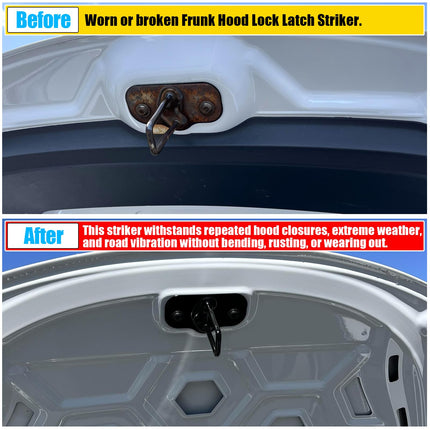 For Tesla Front Hood Lock Latch Striker for Model 3 2021-2023/Model Y 2020-2024, 1505712-00-B 150571200B, Front Hood Bonnet Latch Lock Striker Replacement for Tesla 3/Y Accessories| Jaronx
