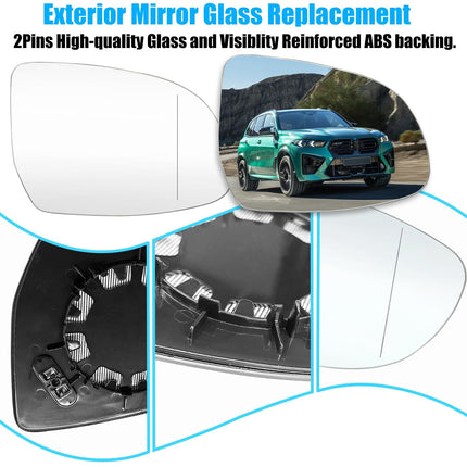 BMW Heated Mirror Glass Right Passenger | X3-X7/XM 2014-25 Non-Dimming – Jaronx