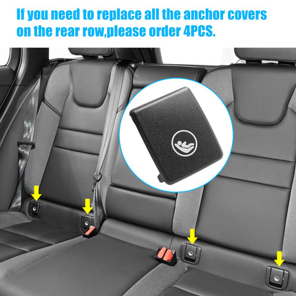 Volvo Child Seat Anchor Cover XC60 2018-2025, Rear Seat Buckle Anchor Cover (Black) | Jaronx