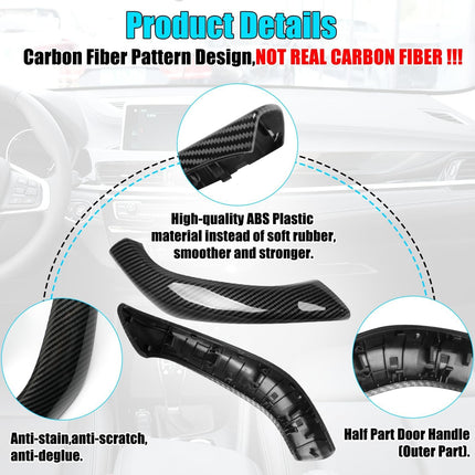 For BMW X1 F48 / X2 F39 Carbon Door Handle Covers 2PCS 2016-23 – Snap-On| Jaronx