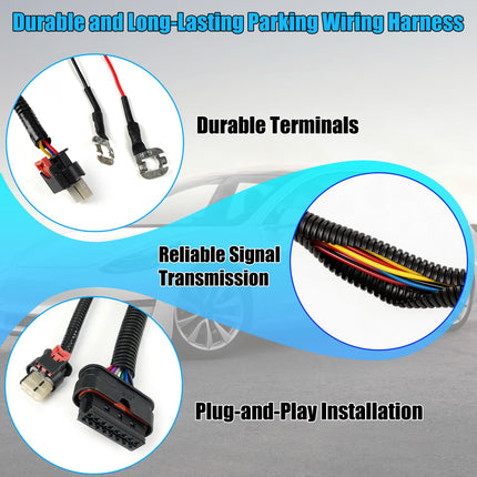For Tesla Model 3 Front Bumper Parking Wiring Harness 2017-2020, Front Bumper Park Sensor Wiring Harness Replacement for Tesla Model 3, Replace for 106795801G 1067958-01-G| Jaronx