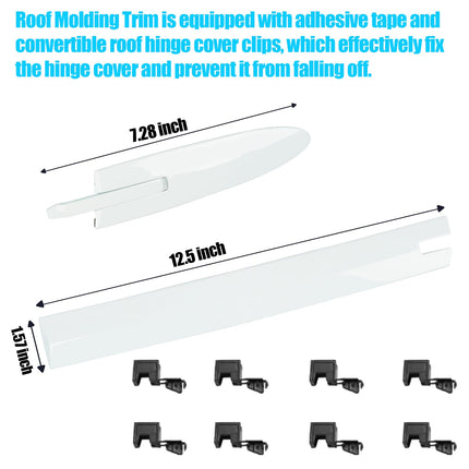 BMW E93/F33/F83 Roof Hinge Cover 4-Pc Alpine White | 54377184037-48 | Jaronx