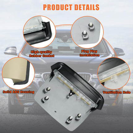 For BMW 3 Series F30 2013-2018 LED Third Brake Light 328i 330i 335i,63257259856 Rear 3rd High Mounted Brake Stop Lamp for BMW 3 Series F30 Sedan/M3 F80 (Beige)| Jaronx