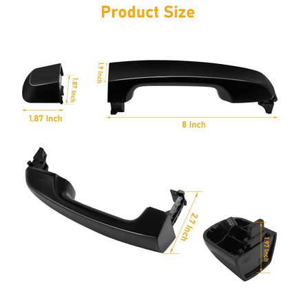 Toyota 4Runner (2010-2020) Smooth Black Exterior Door Handle Set | 4PCS| Jaronx