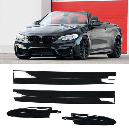 Black Sapphire BMW Roof Hinge Cover 4-Piece Set | E93/F33/F83 2006-2019