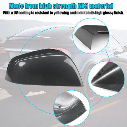 For Tesla Model X Mirror Cover Replacement 2016-2025, Right Passenger Side Clip-on Rear View Mirror Cover Cap for Tesla Model X Accessories 1054431-00-D (Midnight Silver)| Jaronx