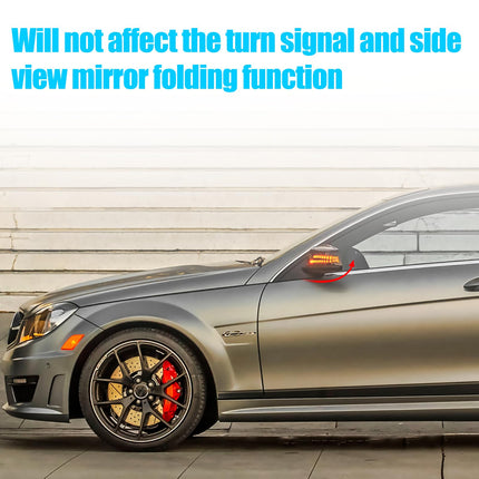 Mercedes Benz Mirror Cover Replacement, C-Class W204/E-Class W212/S W221/GLK X204/GLA X156, Left/Right Side View Mirror Cap, Black | Jaronx