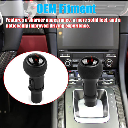 For Porsche Gear Shift Knob Compatible with Macan 2014-2020/911 GT3 2008-2017/ Boxster 2009-2015/ Cayman 2010-2015/ Panamera 2010-2016/718 2016-2021, Gear Shifter Knob Lever(Red)| Jaronx