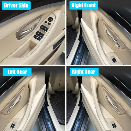 BMW 5 Series F10/F11 Door Handle Covers | 7PCS Beige Kit  | Jaronx
