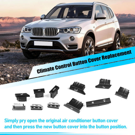 For BMW Climate AC Buttons X3 F25 2014-2016/X4 F26 2014-2017 11PCS,A/C Climate Control Air Conditioning Panel Switch Buttons Replacement Compatible with BMW X3 F25/X4 F26 fit for 64116825513| Jaronx