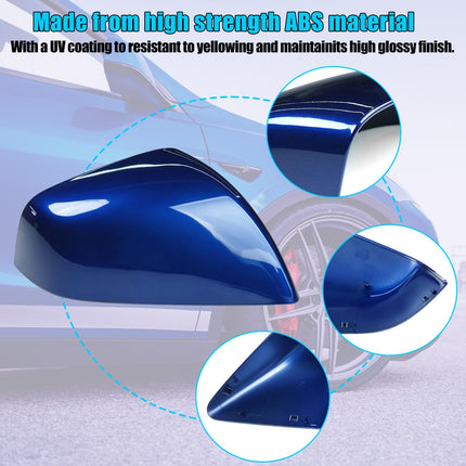 For Tesla Model X Mirror Cover Replacement 2016-2025 1054431-11-D,Right Passenger Side Clip-on Rear View Mirror Cover Cap for Tesla Model X Accessories 2016-2025(Blue)| Jaronx
