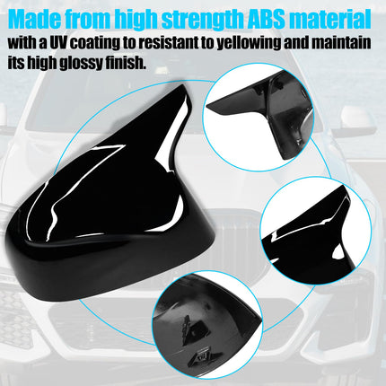 BMW M-Style Mirror Caps Gloss Black | X3 G01/X4 G02/X5 G05/X6 G06/X7 G07 2019-24 – Jaronx