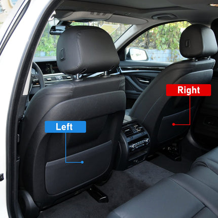 For BMW Seat Back Pocket Cover for 5 Series F10 F11/7 Series F01 F02/X5 F15 /X6 F16, Genuine Leather Backseat Pocket Replacement, Driver/Passsenger Side Seat Back Cover-Black| Jaronx