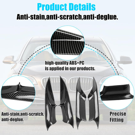 For BMW 7 Series F02 4PCS Door Handle Cover 2008-2014,Carbon Fiber Pattern| Jaronx