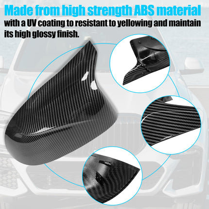 BMW M-Style Carbon-Look Mirror Caps | X3 G01/X4 G02/X5 G05/X6 G06/X7 G07 19-24 – Jaronx
