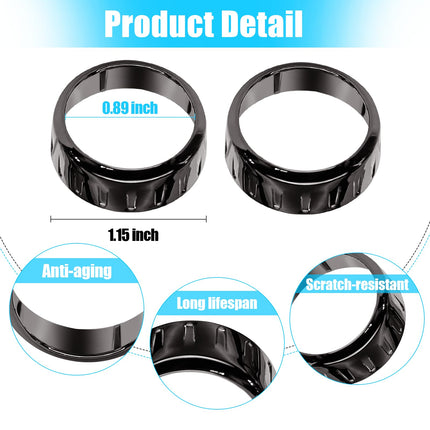Gun-Finish BMW AC Knob Rings 1-4 X1 X2 | Jaronx