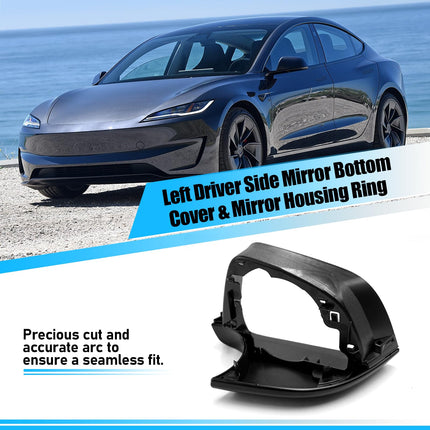 For Tesla Model 3 Left Mirror Bottom Cover & Frame 2017-25| Jaronx