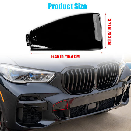 For BMW X5 G05 M Sport Front Bumper Tow Hook Hitch Cover 2019-2023 | Painted Black Right Front Bumper Tow Trailer Eye Hook Cover Cap Replacement, for BMW 51118069237| Jaronx