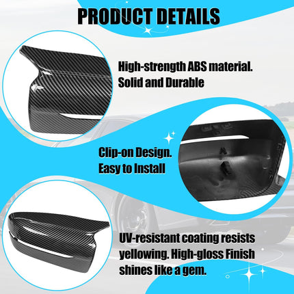 Carbon Fiber BMW Mirror Caps – G20/G22/G30/G11/G14 Clip-On Horn Covers 2Pcs| Jaronx