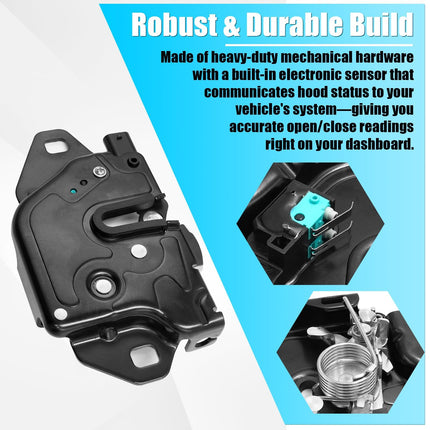 For Tesla Front Hood Latch Lock for Model 3 2021-2023/Model Y 2020-2024, 1500397-00-E 150039700E, Front Hood Frunk Lock Latch Actuator Replacement for Tesla 3/Y Accessories| Jaronx