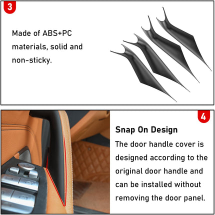 BMW 5 Series G30/G31 Door Handle Covers (2017-2022)4PCS,Black | Jaronx