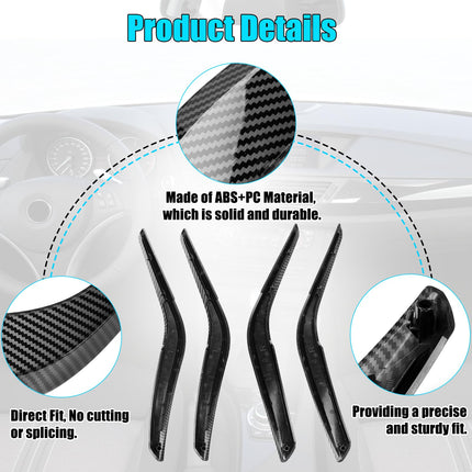 For BMW X1 Door Handle Cover Replacement for X1 E84 2008-2015, 4PCS Driver & Passenger Side Interior Door Grab Handle Trim Cover (Carbon Fiber Pattern)| Jaronx