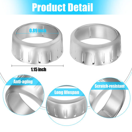 Chrome BMW AC Knob Ring Covers 1-4 X1 X2 | Jaronx