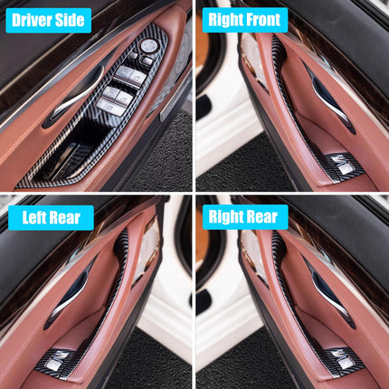 BMW 5 Series F10/F11 Door Handle Covers (2010-2016),7PCS Carbon Fiber Pattern|Jaronx