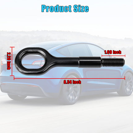 For Tesla Front Bumper Tow Hook Model 3 2017-2023/Model Y 2021-2024,Towing Eye Hook 1077570-00-D, 107757000D, 1PCS Front Bumper Trailer Puller Replacement for Tesla Model 3/Y| Jaronx
