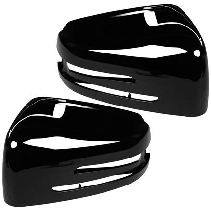 Mercedes Benz Mirror Cover Replacement, C-Class W204/E-Class W212/S W221/GLK X204/GLA X156, Left/Right Side View Mirror Cap, Black | Jaronx
