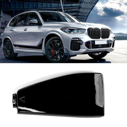 For BMW X5 G05 M Sport Front Bumper Tow Hook Hitch Cover 2019-2023 | Painted Black Right Front Bumper Tow Trailer Eye Hook Cover Cap Replacement, for BMW 51118069237| Jaronx