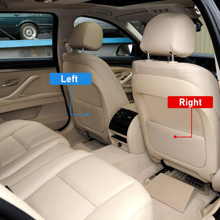 For BMW Seat Back Pocket Cover, Genuine Leather Backrest Back Seat Pocket Panel Cover Replacement Compatible with BMW 5 Series F10 F11 F07, 7 Series F01 F02(Off-White)| Jaronx